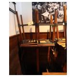 High top table 24 inch x 30 inch with 2 wooden