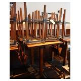High top table 24 inch x 30 inch with 2 wooden