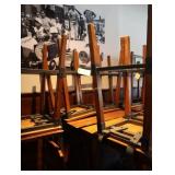 High top table 24 inch x 30 inch with 2 wooden