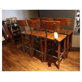 Bar stools, wooden 29 inch height with metal