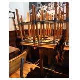 High top table 24 inch x 30 inch with 2 wooden