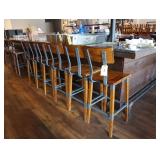 Bar stools, wooden 29 inch height with metal