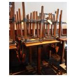 High top table 24 inch x 30 inch with 2 wooden