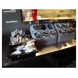 Lot of utensils with 2 utensil holders
