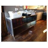 Stainless steel dish shelf, 72 inch x 18 inch