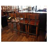 Bar stools, wooden 29 inch height with metal