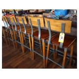 Bar stools, wooden 29 inch height with metal