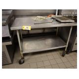Stainless steel rolling 48 inch table