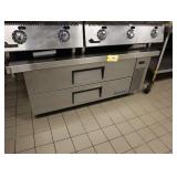 True 60 inch griddle stand, 2 drawer