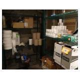 Lot of assorted supplies, toilet paper, soap