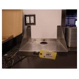 Lot of 2 stainless steel printer shelves 14 inch