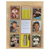 1962 TOPPS BASEBALL CARDS     SHEET 10