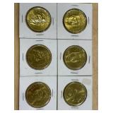 6 BANDAI BASEBALL COINS