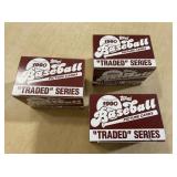 3 1990 TOPPS TRADED BASEBALL SETS   COMPLETE