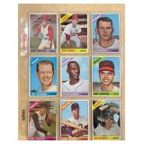 9 1966 TOPPS BASEBALL CARDS