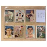 1957 TOPPS BASEBALL CARDS    SHEET 1