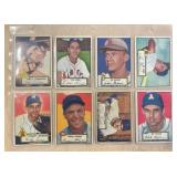 8 1952 TOPPS BASEBALL CARDS