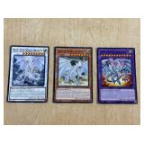 3 BLUE EYES DRAGONS YU GI OH CARDS