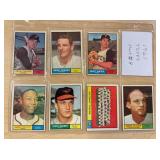 1961 TOPPS BASEBALL CARD    SHEET 8