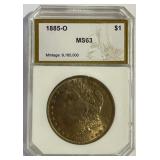 1885-O MORGAN DOLLAR   PCI  MS 63