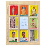 1958 TOPPS BASEBALL CARDS    SHEET 3