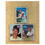 (3) 1969 HALL OF FAME CARDS