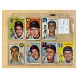 (7) 1954 TOPPS BASEBALL CARDS (LOT A)