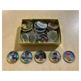 (40) BASEBALL COIN TOPS