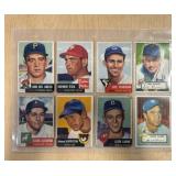 (8) 1952-53 TOPPS BASEBALL CARDS