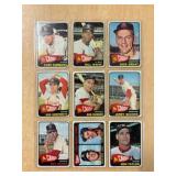 (9) 1965 TOPPS ST LOUIS CARDINALS CARDS