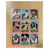 (9) 1965 TOPPS BASEBALL CARDS