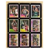 (9) BASKETBALL CARDS IN FRAME