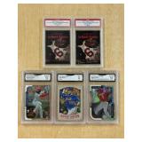 (5) GRADED BASEBALL CARDS