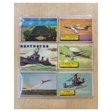 (6) 1950S TOPPS AND BOWMAN PLANS AND SHIP CARDS
