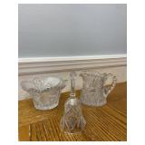 Cut Glass Bowl & Pitcher , Bell