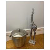 Mid Century Ice Bucket & Giraffe