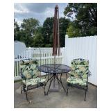 5 Pc Patio Table and Chairs Umbrella