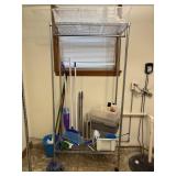 Rolling Rack and Cleaning Supplies