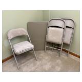 Card Table & 3 Folding Chairs
