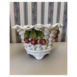 Italian Ceramic Cherry Basket