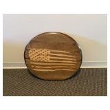 20" Wooden American Flag Decor