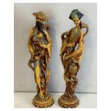 Tall 17' Asian Chinese Themed Resin Figurines