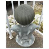 Dolphin yard ornament  and gazing ball