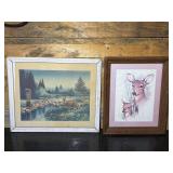 Vintage Framed 'Headwaters of the Mississippi' &