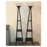 Pair of Floor Lamp Shelves