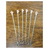 Glass Elephant Cocktail Stirrers