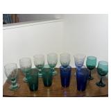 Various Glass Drinking Glasses and Stemware