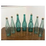 Teal Glass Bottles