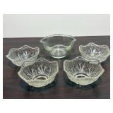 Ruffled Edge Glass Bowls