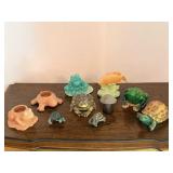 Turtle & Frog Figurines
